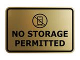 Signs ByLITA Classic Framed, No Storage Permitted Wall or Door Sign
