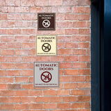 Signs ByLITA Square Automatic Doors Do Not Push or Pull Door or Wall Sign | Public Signage