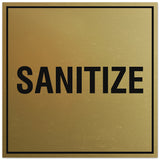 Signs ByLITA Square Sanitize Sign - Easy Installation | Durable Material
