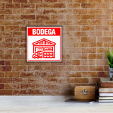 Square Plus Bodega Wall or Door Sign | Spanish | Health & Safety Warehouse Business Signage