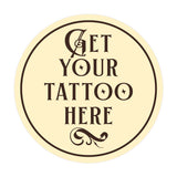 Signs ByLITA Circle Get Your Tattoo Here Wall or Door Sign
