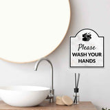 Please Wash Your Hands' Headstone ? Wall/Door Restroom & Hygiene Sign