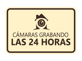 Signs ByLITA Classic Framed Cámaras Grabando las 24 horas Security Wall or Door Sign