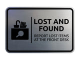 Signs ByLITA Classic Framed Lost and Found Report Lost Items at the Front Desk Wall or Door Sign