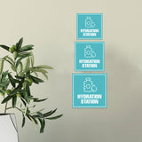 Square Plus Hydration Station Wall or Door Sign | Business & Public Signage