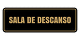 Signs ByLITA Standard Sala de Descanso Wall or Door Sign | Spanish Workplace Business Direction Signs