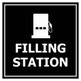 Signs ByLITA Square Filling Station Wall or Door Sign