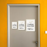 Portrait Round Plus Cooking Area Only – Staff Access Wall or Door Sign | General Kitchen and Food-related