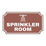 Notched Standard Sprinkler Room Wall or Door Sign | Facilities and Rooms Sign