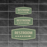 Fancy Plus Restroom (Right Arrow) Wall or Door Sign | Business and Workplace Bathroom Signage