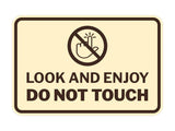 Signs ByLITA Classic Framed Look and Enjoy Do Not Touch Wall or Door Sign