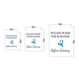 Portrait Round Plus Please Wash Your Hands Before Entering Wall or Door Sign | Hygiene and Safety