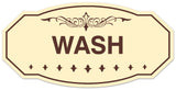 Signs ByLITA Victorian Wash Wall or Door Sign - Laser-Engraved Lettering | Durable ABS Plastic | Vibrant Colors | Powerful Foam Tape