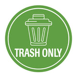 Circle Plus Trash Only Wall or Door Sign | Easy Installation | Business & Studio Signage