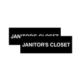 Basic Janitor's Closet Door/Wall Sign (Multipack)