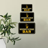 Classic Framed Plus Whiskey & Cigar Bar Wall or Door Sign | Funny Home Decor