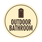 Signs ByLITA Circle Outdoor Bathroom Wall or Door Sign
