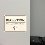 Classic Framed Plus Reception – Please Approach When Called Door or Wall Sign | Medical Facility Greeting & Reception