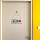 Bedroom 5x10 Hanging Plus Wall or Door Sign | Rustic Twine | Range of Vibrant Decor Styles | Room Signs For Home and Business