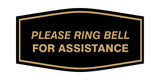 Fancy Please Ring Bell for Assistance Wall or Door Sign