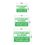 Classic Framed Plus A Cluttered Area Is A Hazard Please Help Keep This Area Clean Door or Wall Sign | Office Housekeeping Signage