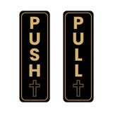 Signs ByLITA Vertical Push and Pull Door Signs (Church Crosses) Door Sign
