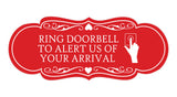Signs ByLITA Designer Ring Doorbell to Alert Us of Your Arrival Wall or Door Sign