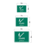 Classic Framed Plus Stairs - سلالم Door or Wall Sign | Bilingual General Signs - Arabic