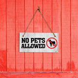 No Pets Allowed 5x10 Hanging Plus Wall or Door Sign | Public Spaces Decor