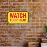 Notched Standard Watch Your Head Wall or Door Sign | Safety & Caution