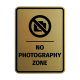 Signs ByLITA Portrait Round No Photography Zone Door or Wall Sign Easy Installation | Directing Artists & Co-Workers | Music | Concert | Festivals