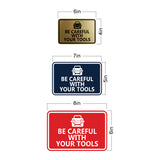 Signs ByLITA Classic Framed Be Careful With Your Tools Wall or Door Sign