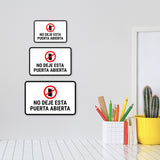Classic Framed Plus No deje esta puerta abierta Door or Wall Sign | Spanish | Home Office Business Warning