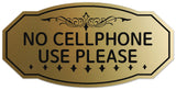 Signs ByLITA Victorian No Cellphone Use Please Wall or Door Sign - Easy Installation | Durable Wall or Door