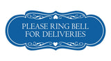 Signs ByLITA Designer Please Ring Bell for Deliveries Wall or Door Sign