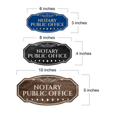 Victorian Plus Notary Public Office Wall or Door Sign | Legal and Courtroom Decoration