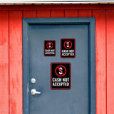Portrait Round Plus Cash Not Accepted Wall or Door Sign | Health And Safety Office Signage