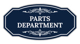 Signs ByLITA Victorian Parts Department Graphic Wall or Door Sign