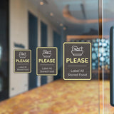 Portrait Round Plus Please Label All Stored Food Wall or Door Sign | Office Rules Sign for Waiting Area & Group Sessions
