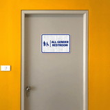 Classic Framed Plus All Gender Restroom Wall or Door Sign Easy Installation | Business & Public Bathroom Signs