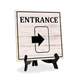 Entrance 5"x 5" Square Table Sign With Acrylic Easel | Home & Office Decor