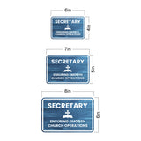 Classic Framed Plus Secretary – Ensuring Smooth Church Operations Door or Wall Sign | Church and Place of Worship Signs