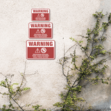 Classic Framed Plus Warning Drowning Hazard Keep Your Children Away From Water Wall or Door Sign | Children Safety Signs