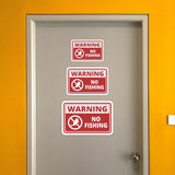 Classic Framed Plus Warning No Fishing Wall or Door Sign | Marina Quayside Signage