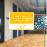 Classic Framed Plus Do Not Touch Sterile Equipment Without Gloves Door or Wall Sign | Hygiene and Safety Signage