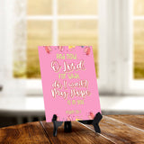 And now, O Lord, for what do I wait? My hope is in you Psalm 39:7 6 x 8" Table Sign With Acrylic Easel | Religious Bible Quotes Decor