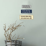 Standard Please Ring Bell for Assistance (Bell) Wall or Door Sign
