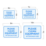 Classic Framed Plus Please Clean Equipment After Each Use Door or Wall Sign | Hygiene and Safety Signage