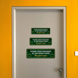 Standard Plus Please Leave Packages At The Front Door - The Gate Is Open Door or Wall Sign | Office & Home Signage