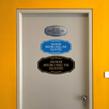 Signs ByLITA Victorian Shower Before Using the Facilities Wall or Door Sign